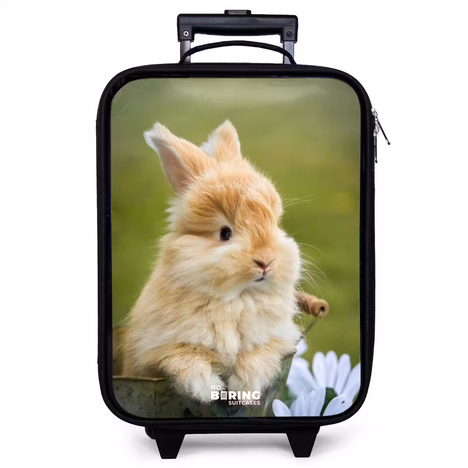 Valise enfant - Noir - Lapin dans un pot de fleurs — 1
