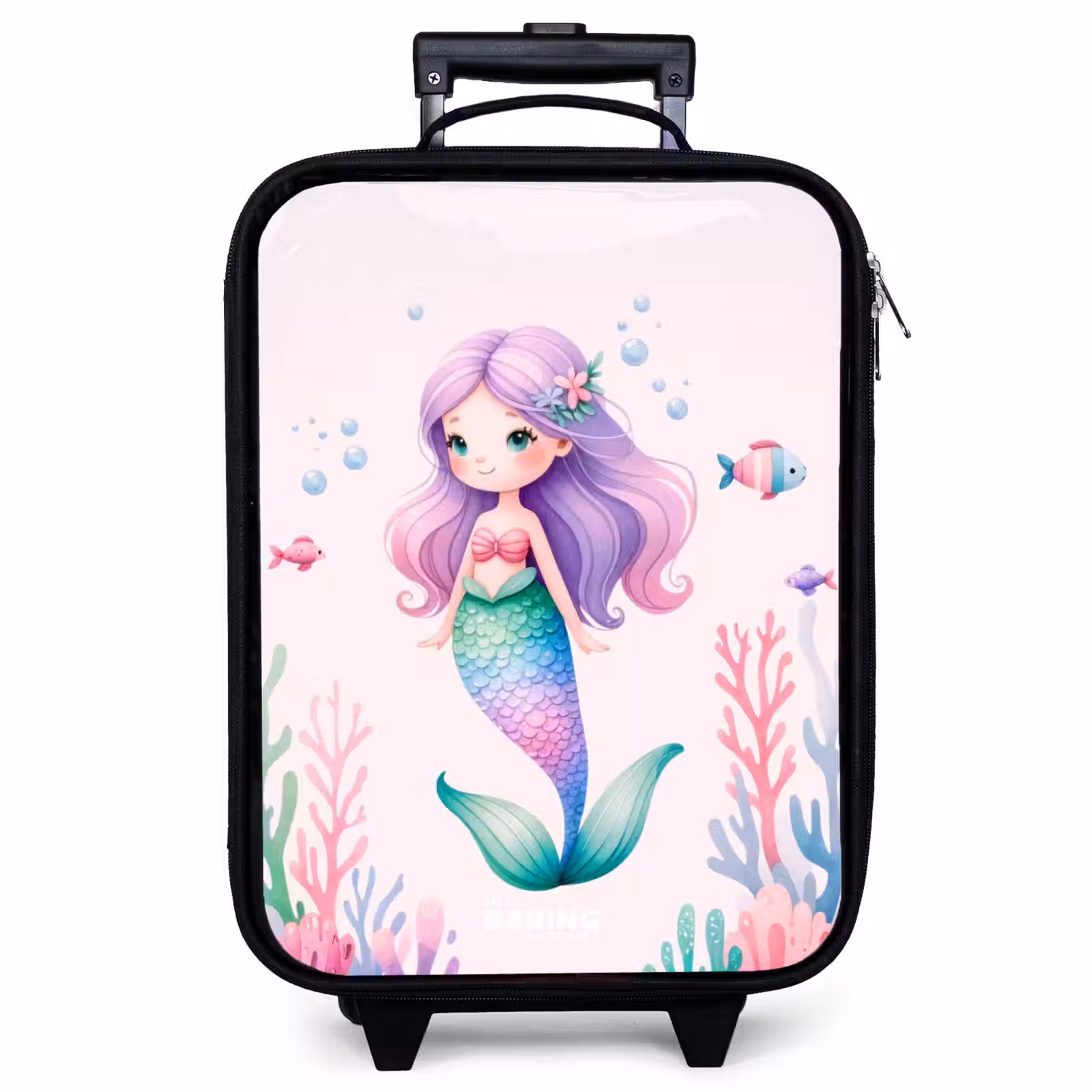 Valise enfant - Noir - Nageoires violettes — 1