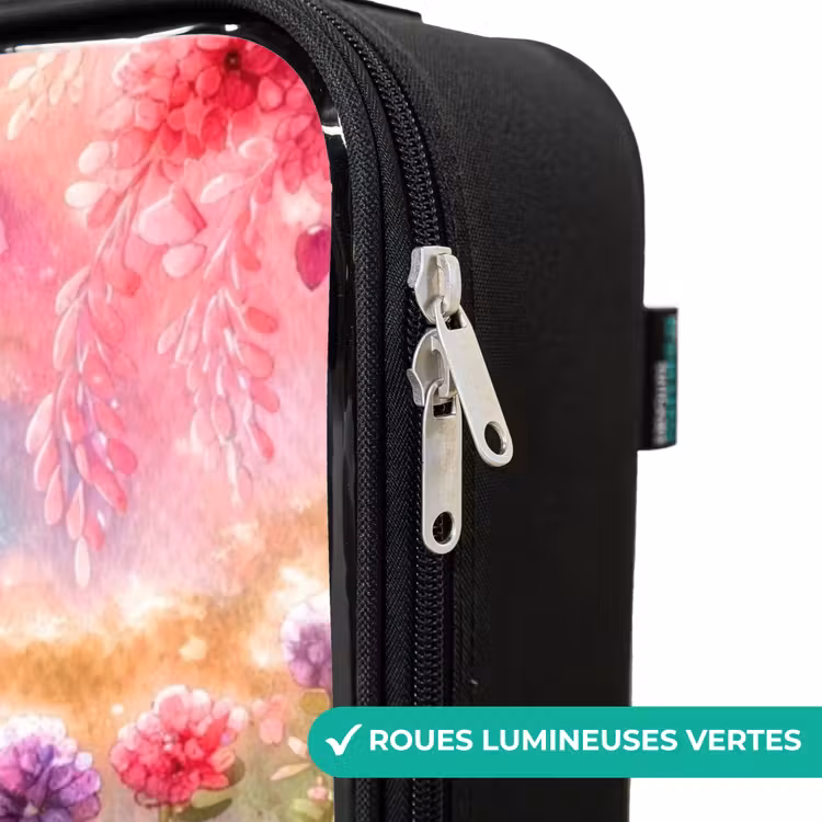 Valise enfant - Noir - Chaton arc-en-ciel rose — 6