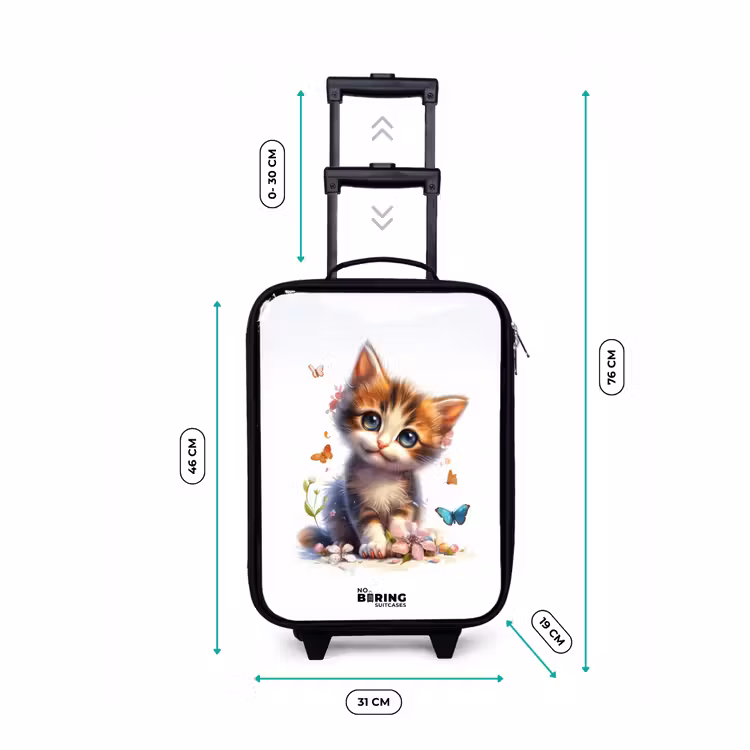 Valise enfant - Noir - Chaton papillon Vera — 4