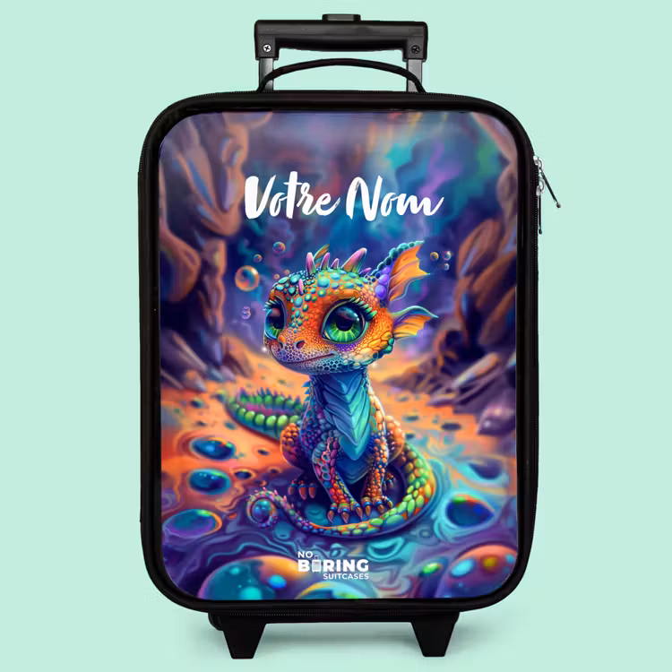 Valise enfant - Dragon saphir orné — 3