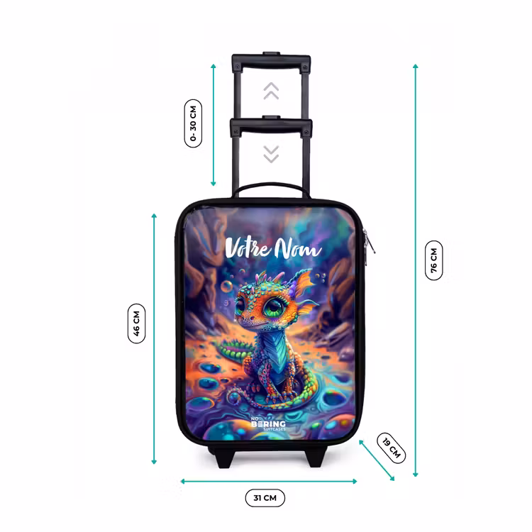 Valise enfant - Dragon saphir orné — 7