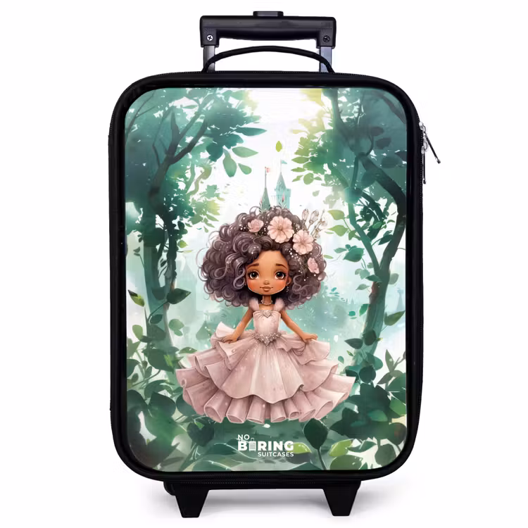 Valise enfant - Fille aux boucles sombres dans la forêt — 1