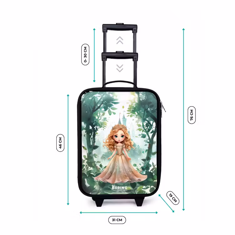 Valise enfant - Fille aux cheveux blonds dans la forêt — 4