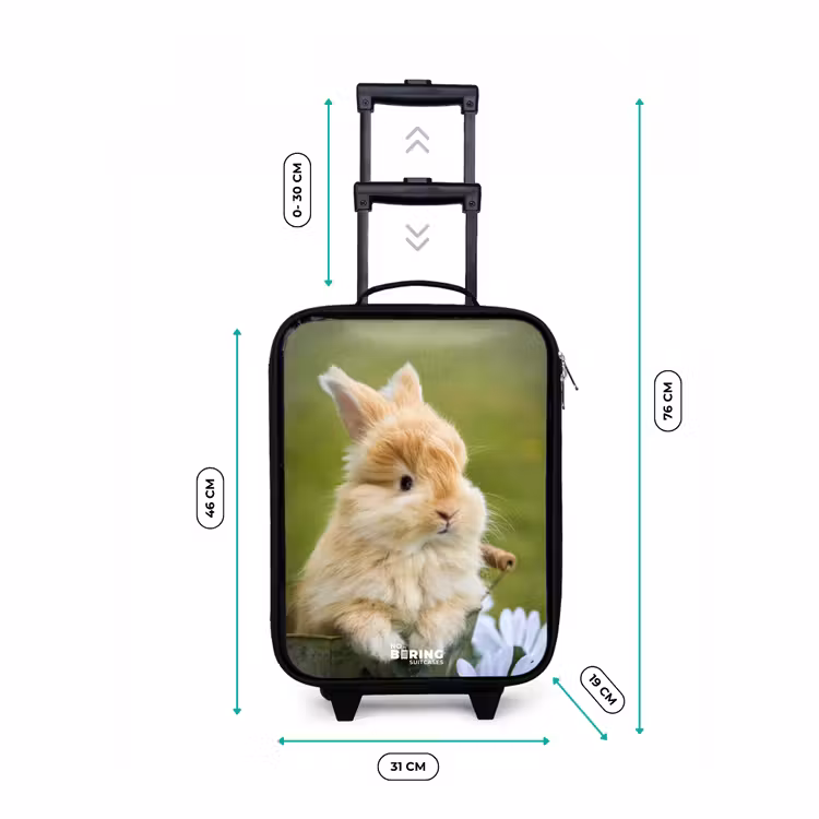 Valise enfant - Noir - Lapin dans un pot de fleurs — 7