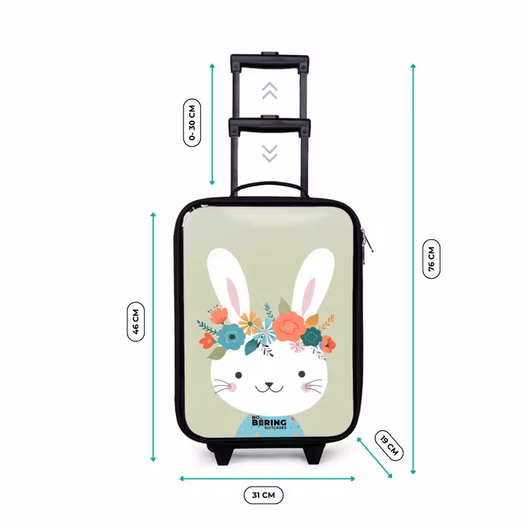 Valise enfant - Noir - Lièvre hippie — 4