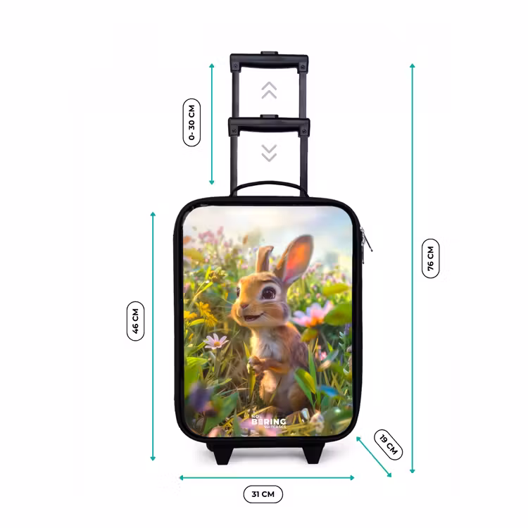 Valise enfant - Noir - Petit lapin — 7