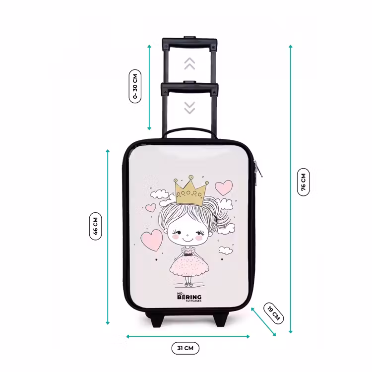 Valise enfant - Petite princesse avec des cœurs — 7