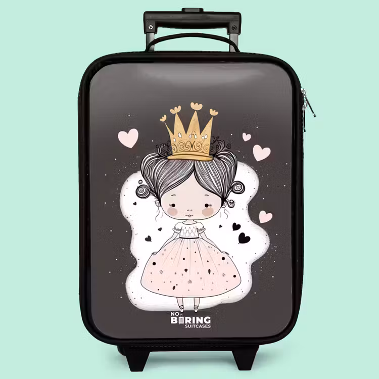 Valise enfant - Petite princesse sur fond noir — 3
