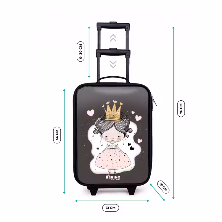 Valise enfant - Petite princesse sur fond noir — 7