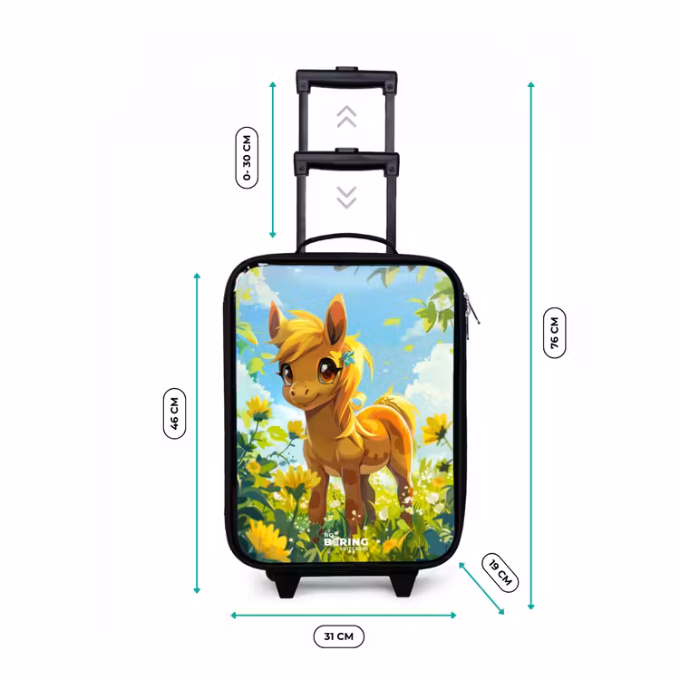 Valise enfant - Noir - Poney ensoleillé — 4