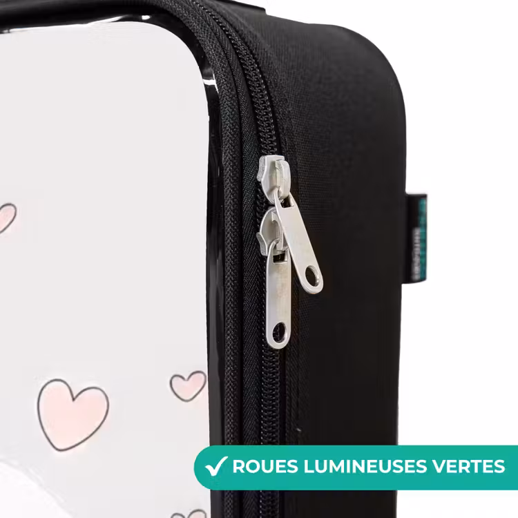 Valise enfant - Princesse avec couronne et cœurs roses — 6