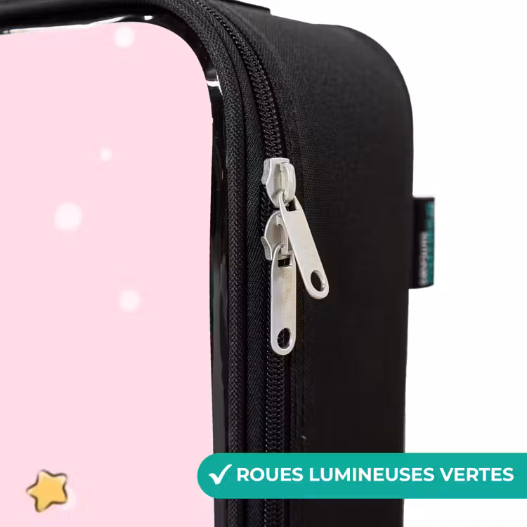 Valise enfant - Princesse et licorne à l'arc-en-ciel rose — 3