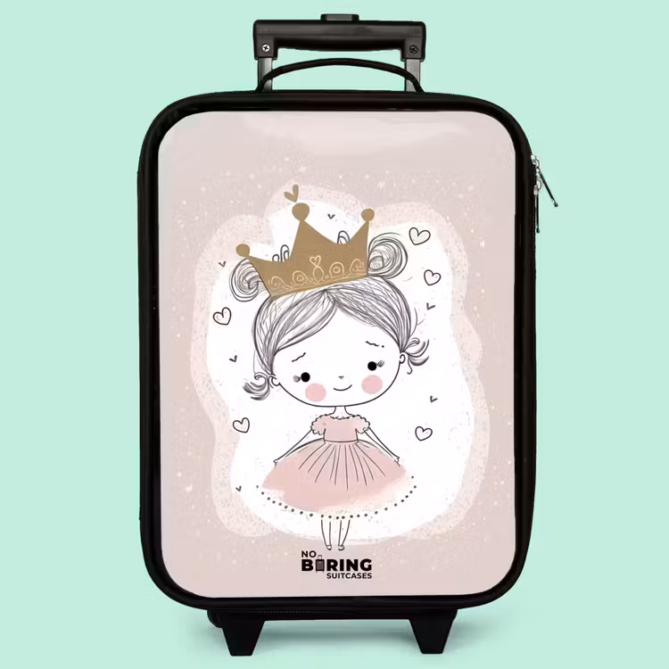 Valise enfant - Princesse sur fond coloré avec des cœurs — 3