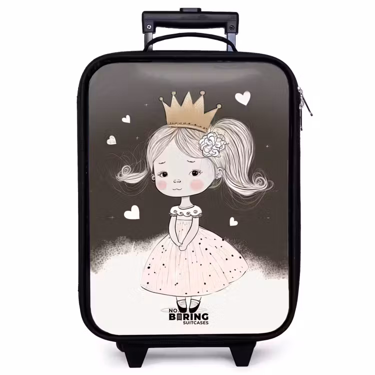 Valise enfant - Princesse timide avec une fleur — 1