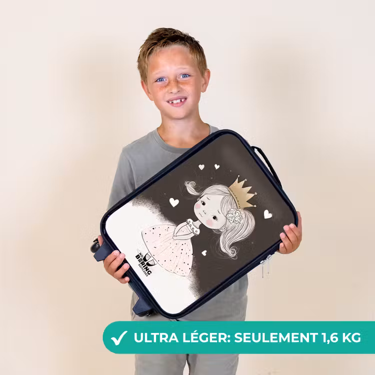 Valise enfant - Princesse timide avec une fleur — 2