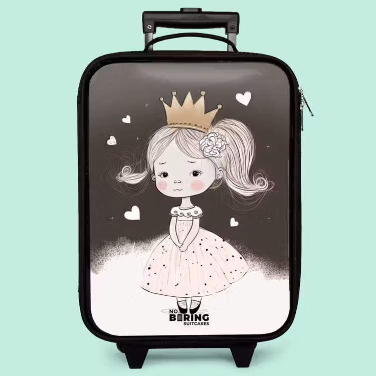 Valise enfant - Princesse timide avec une fleur — 3