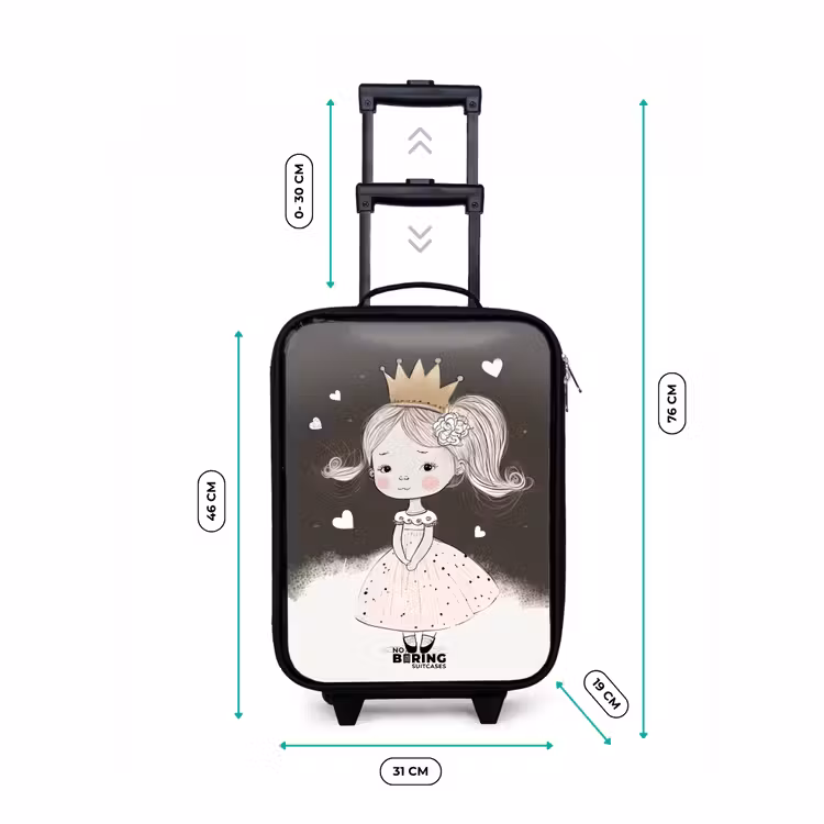 Valise enfant - Princesse timide avec une fleur — 7