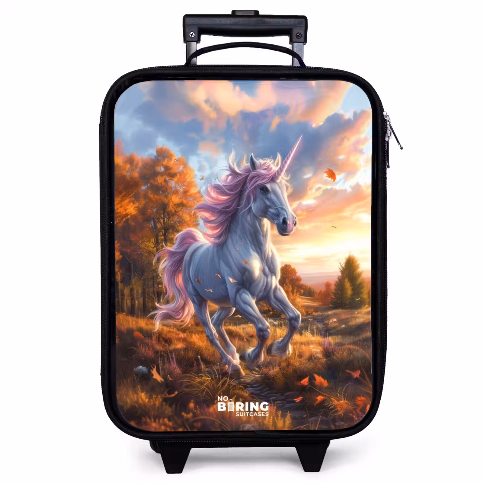 Valise enfant - Noir - Licorne galopante dans le monde de l'automne — 1