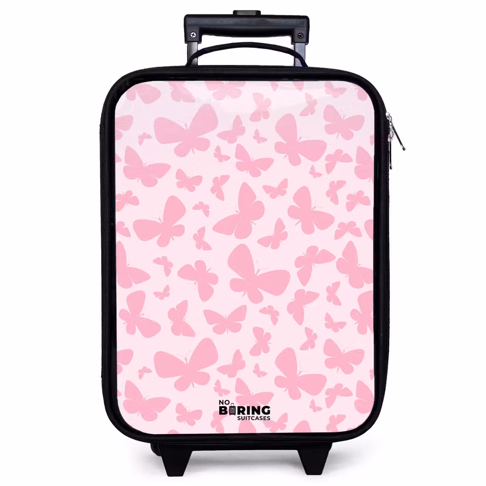 Valise enfant - Noir - Papillons roses — 1