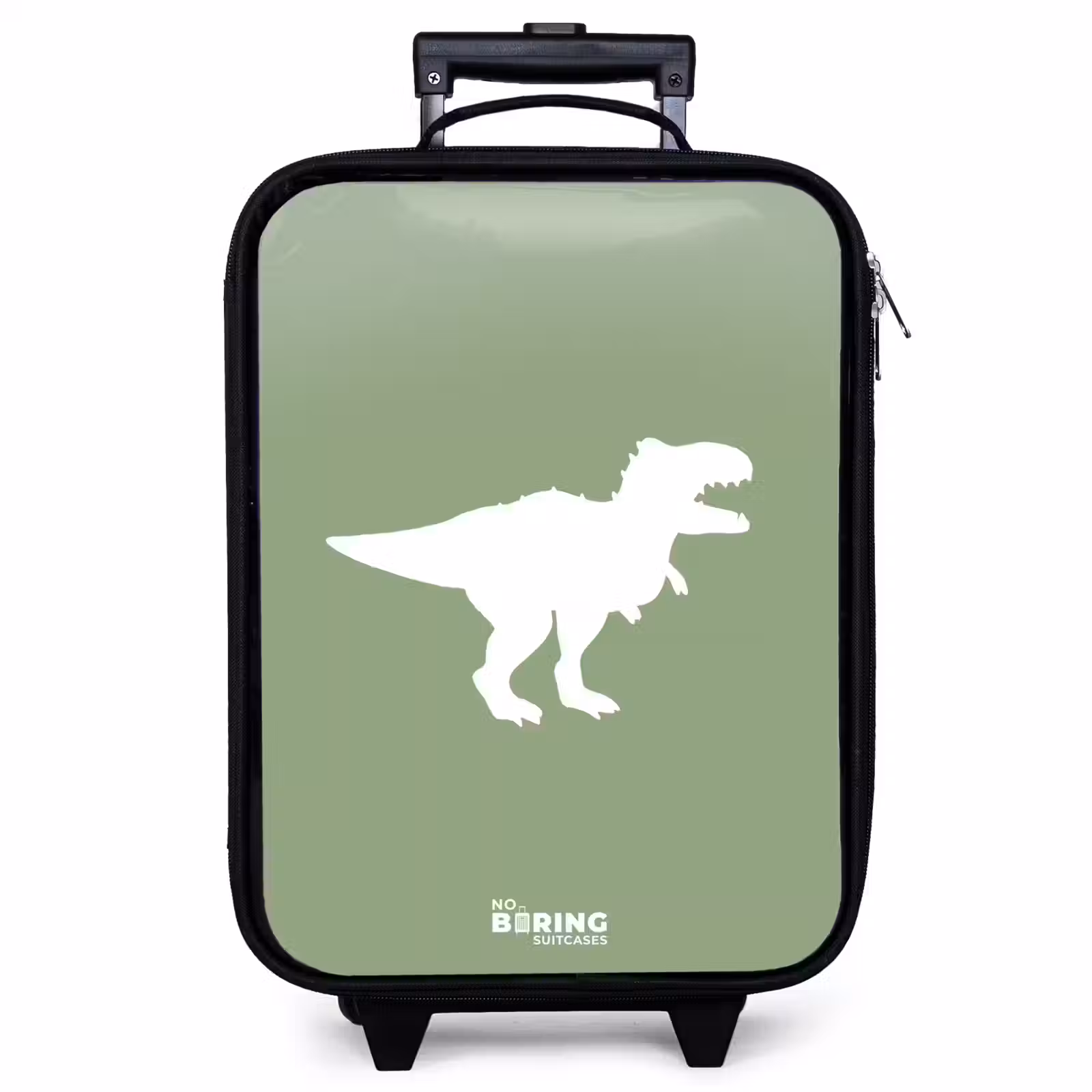 Valise enfant - Noir - Vert avec le dino T-rex — 1