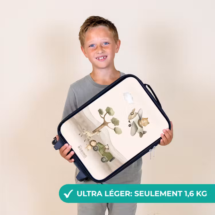 Valise enfant - Noir - Animaux en safari — 2
