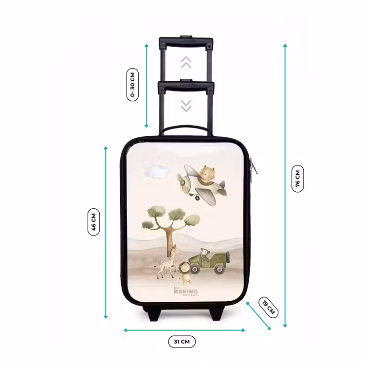 Valise enfant - Noir - Animaux en safari — 7