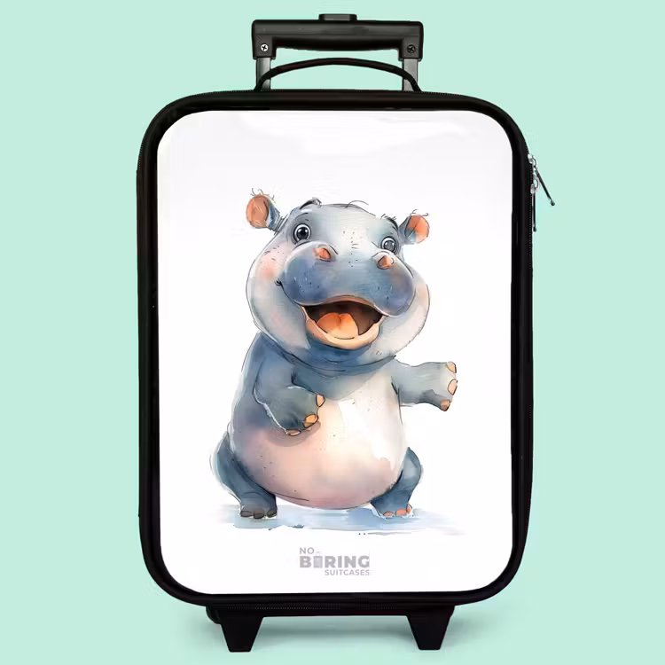 Valise enfant - Noir - Bébé hippopotame — 3