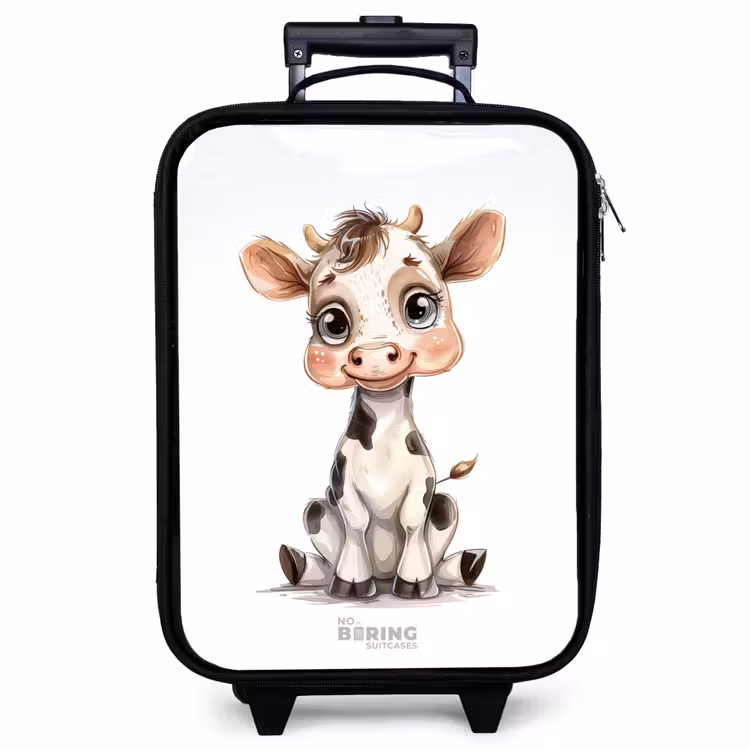 Valise enfant - Noir - Bébé vache — 1