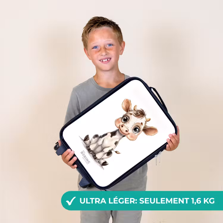 Valise enfant - Noir - Bébé vache — 2