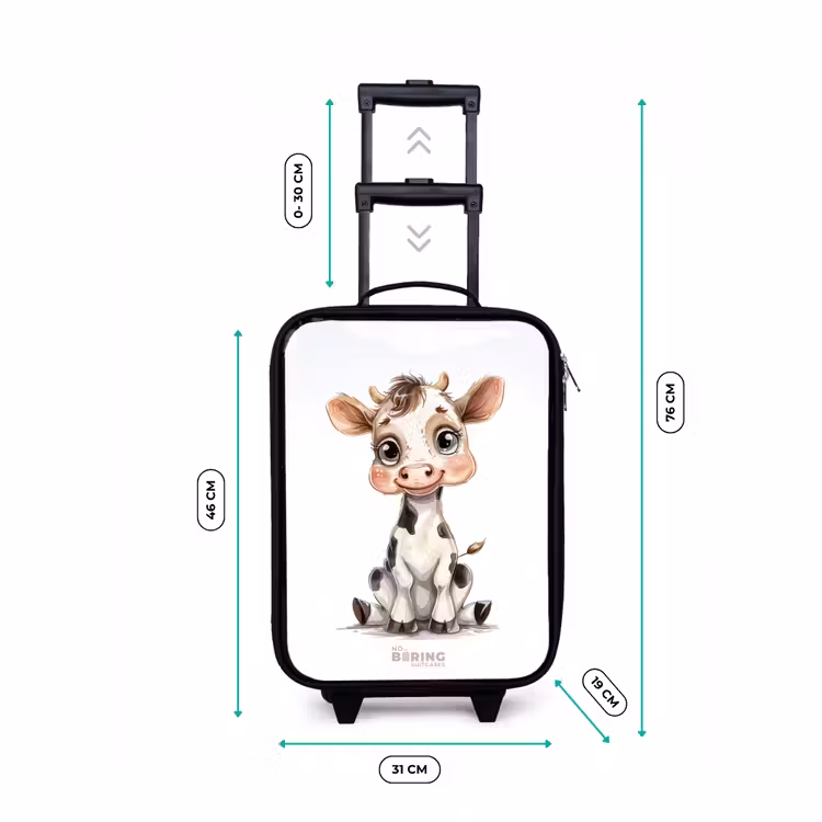 Valise enfant - Noir - Bébé vache — 7