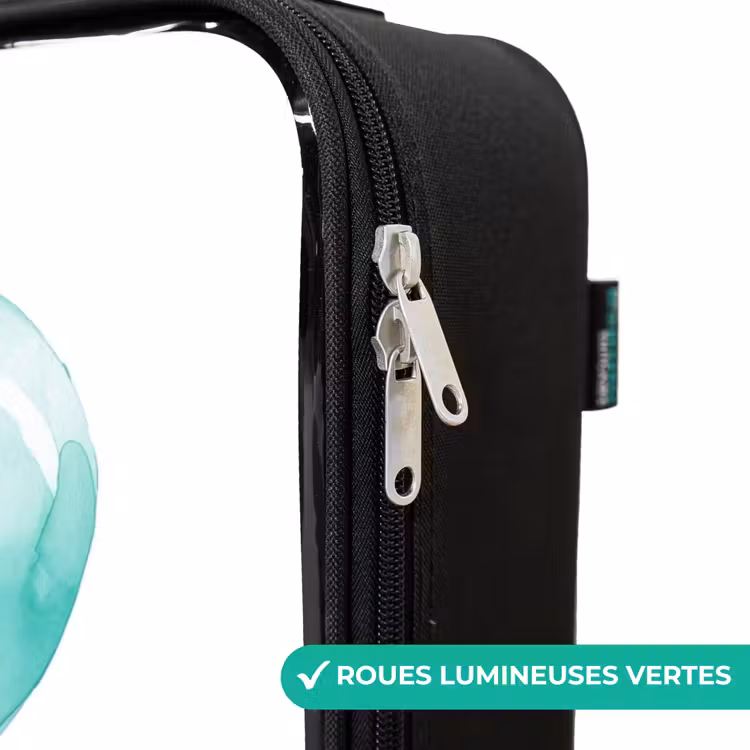 Valise enfant - Noir - Dino avec ballon bleu — 6