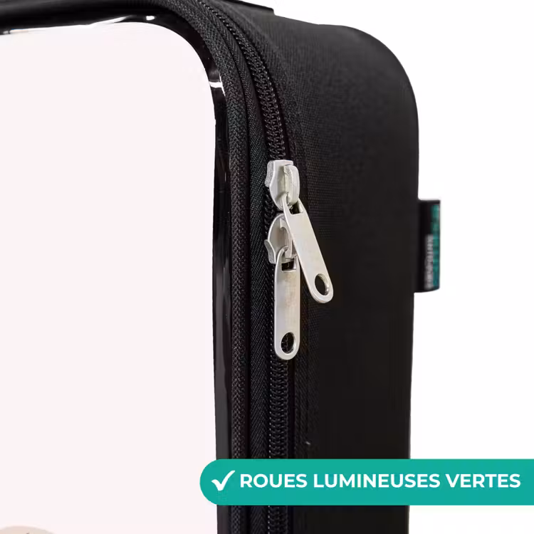 Valise enfant - Noir - Licorne à la crinière orange — 3