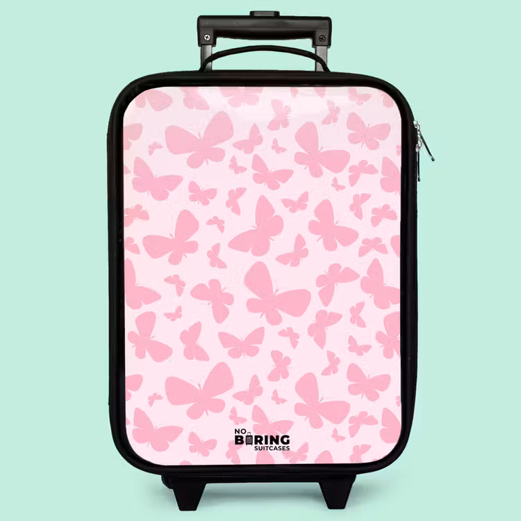 Valise enfant - Noir - Papillons roses — 3