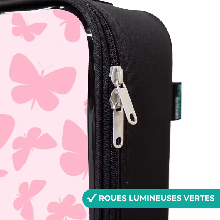 Valise enfant - Noir - Papillons roses — 6