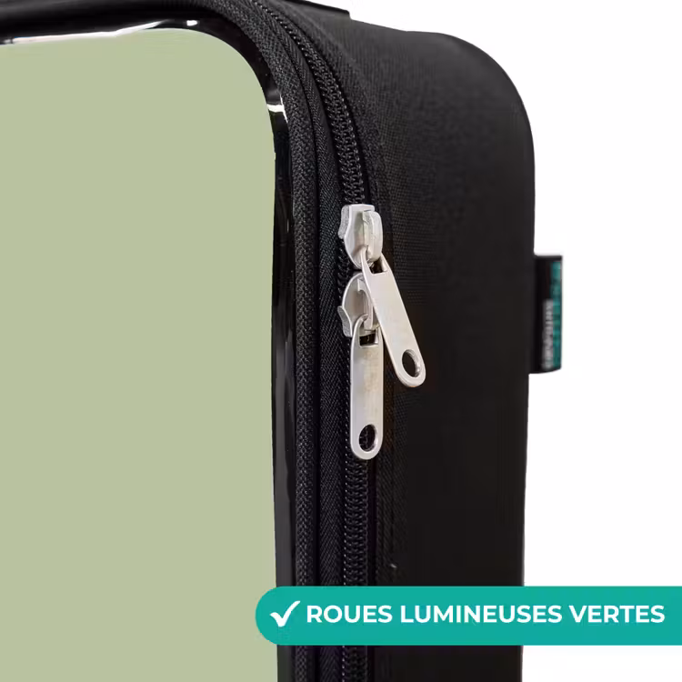 Valise enfant - Noir - Vert avec le dino Triceratops — 6