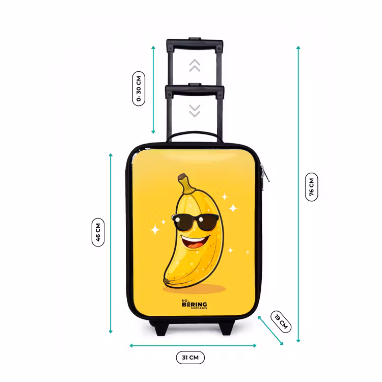 Valise enfant - Noir - Banane jaune amusante — 4