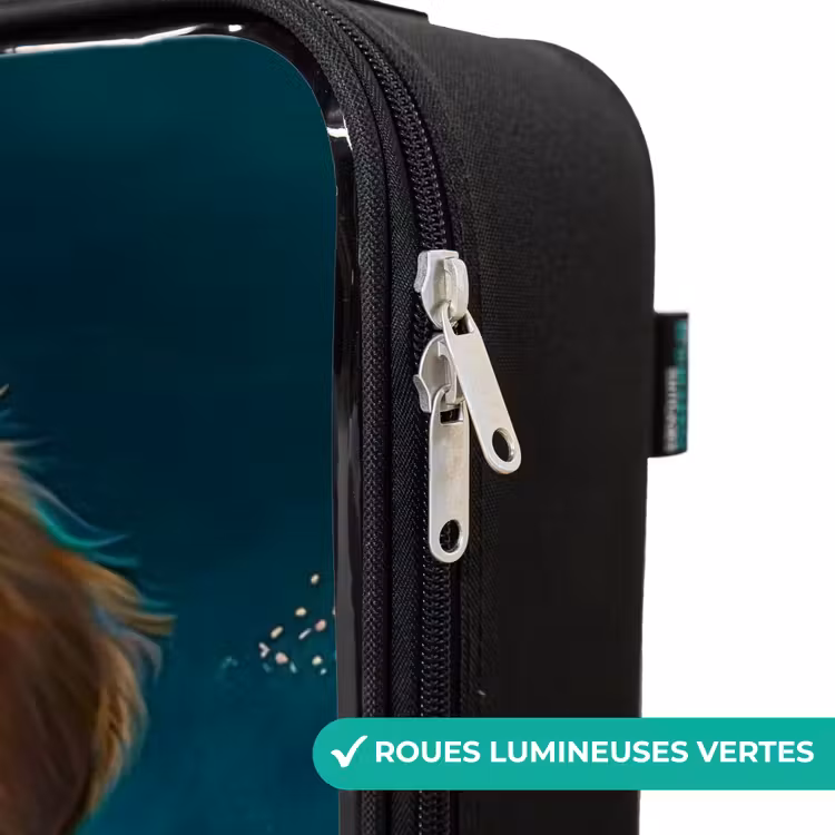 Valise enfant - Noir - Chiot doré dans l'herbe — 3