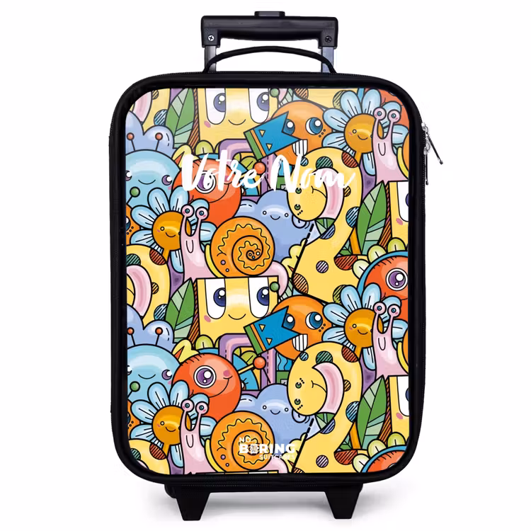 Valise enfant - Dessin animé de différentes créatures et visages — 1