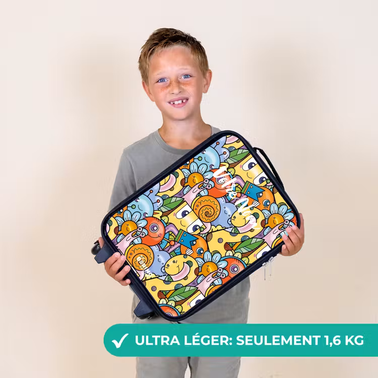 Valise enfant - Dessin animé de différentes créatures et visages — 2