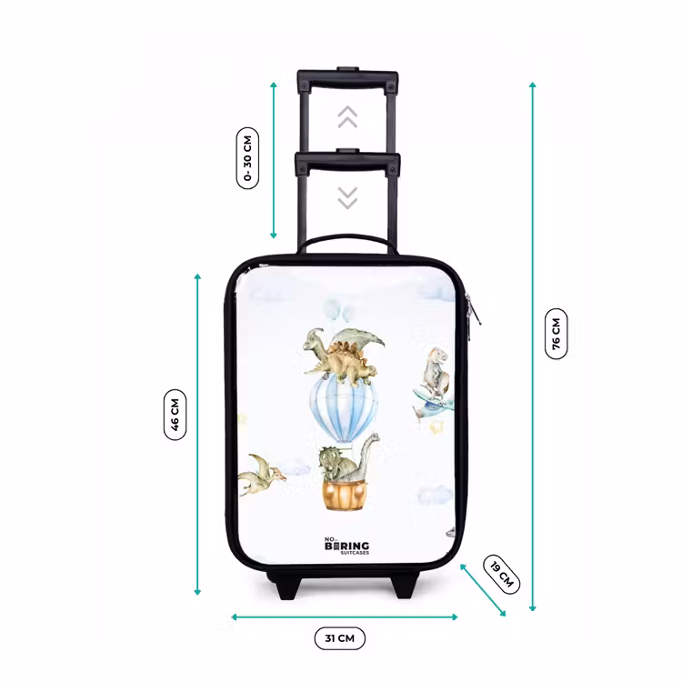 Valise enfant - Noir - Dinosaures errants — 4