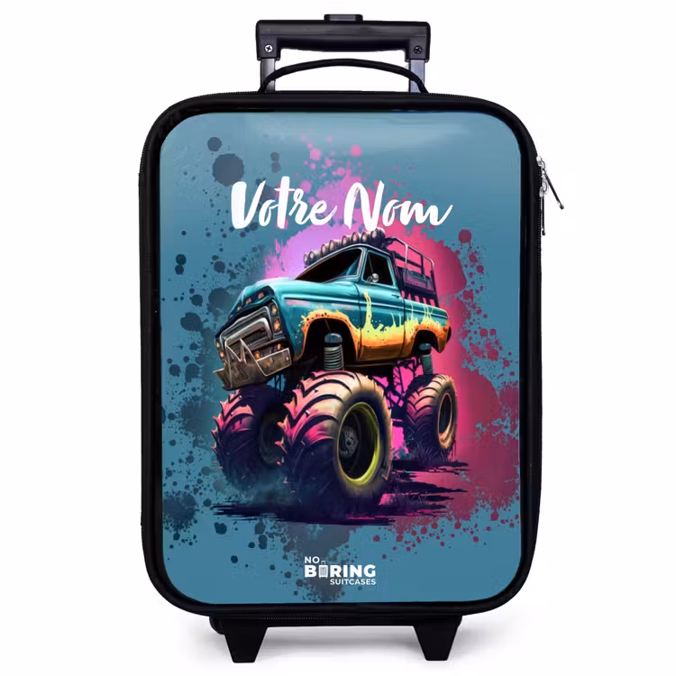Valise enfant - Noir - Roues de monstre — 1