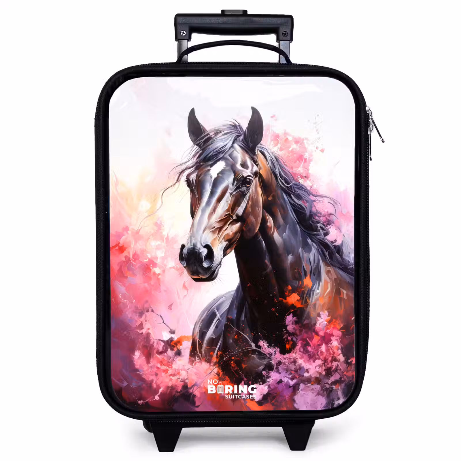 Valise enfant - Aquarelle d'un cheval en explosion de couleurs — 1