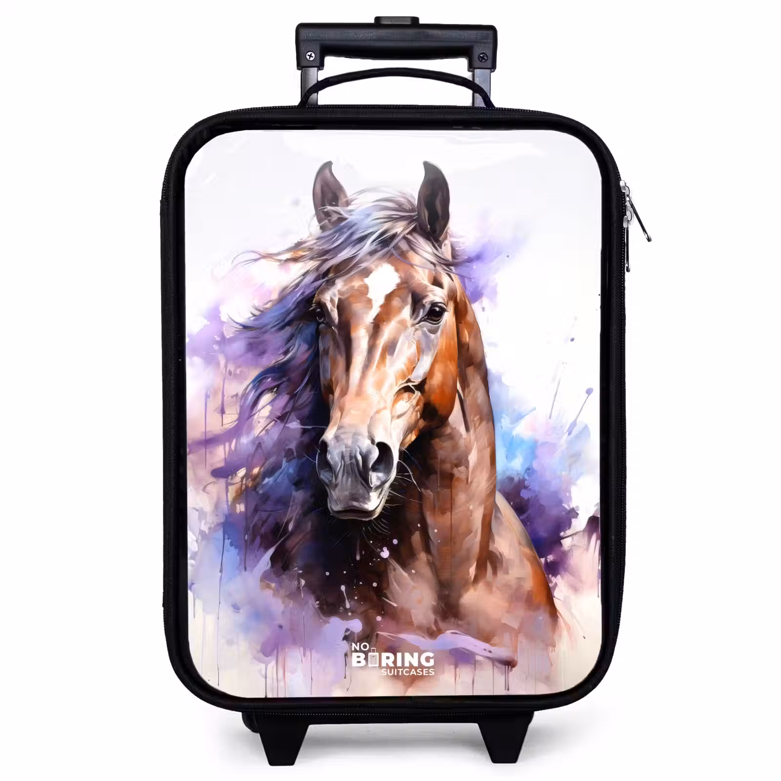 Valise enfant - Cheval à l'aquarelle avec des éclaboussures colorées — 1