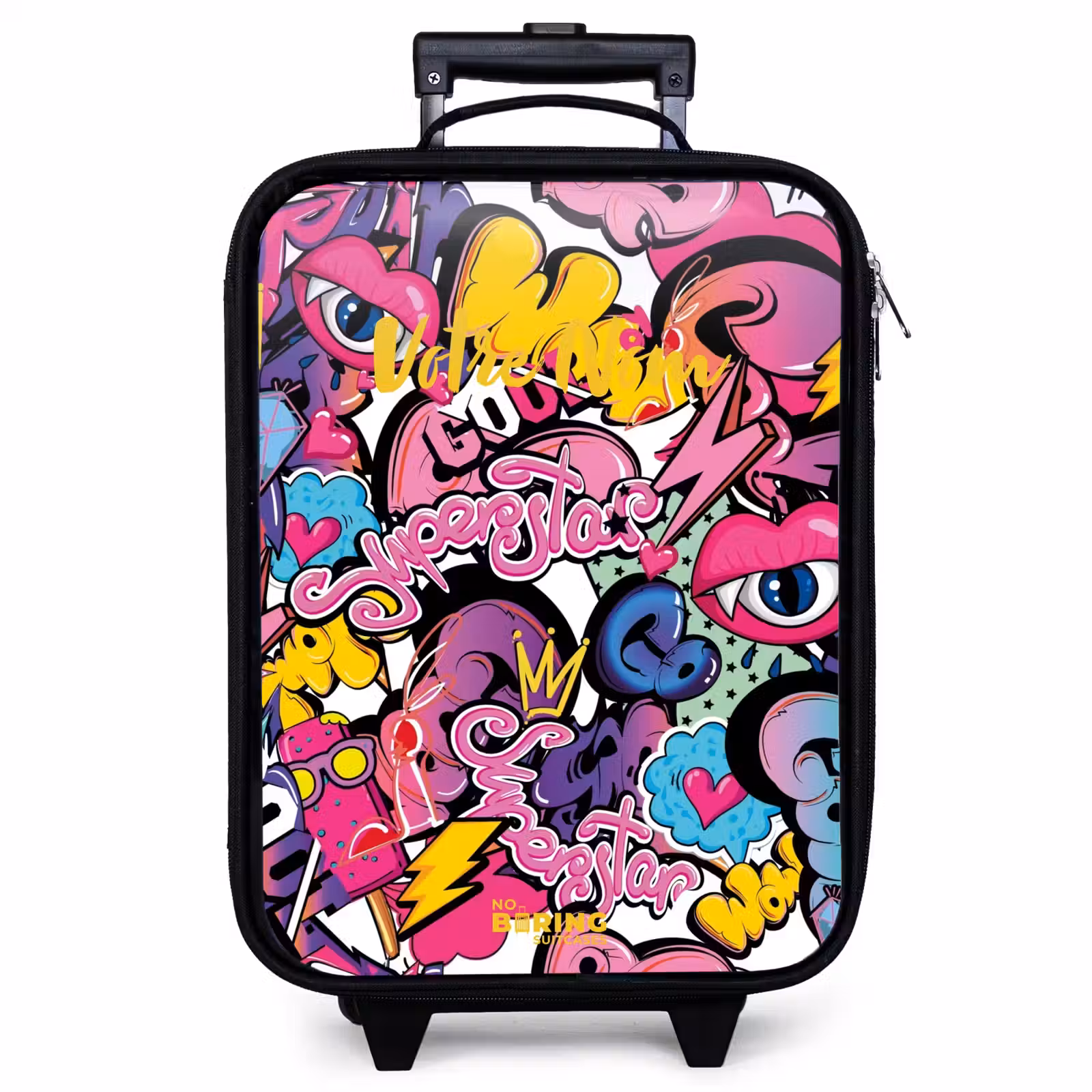 Valise enfant - Noir - Graffiti féminin — 1