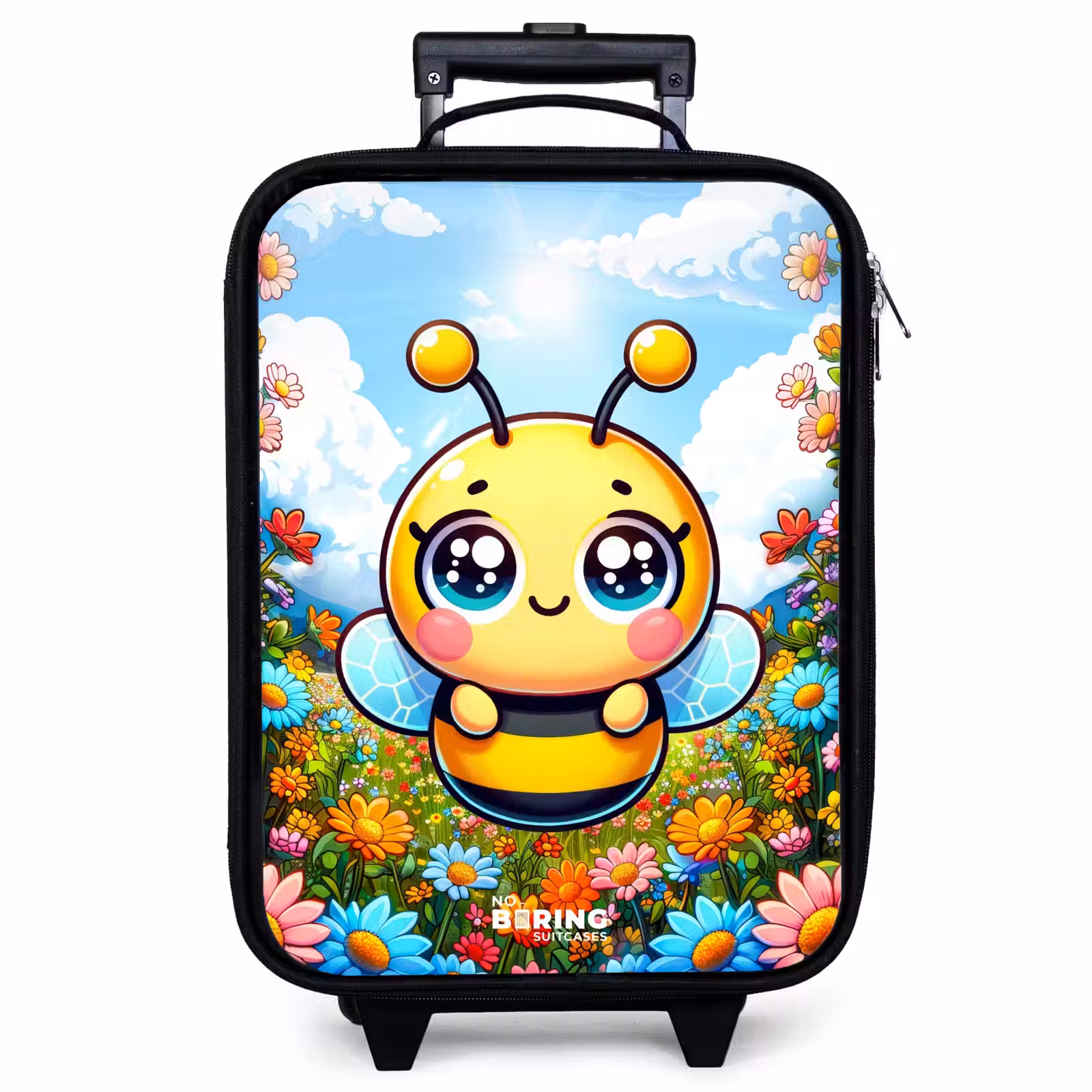 Valise enfant - Noir - Mignonne abeille parmi les fleurs — 1