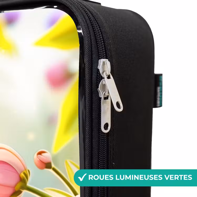 Valise enfant - Noir - Abeille sur une fleur — 3
