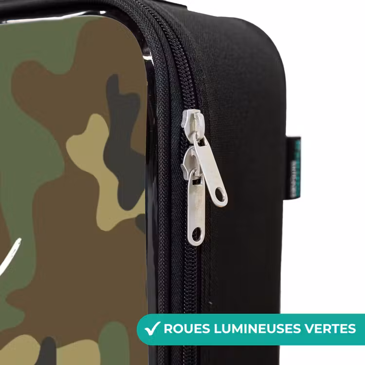 Valise enfant - Noir - Camouflage vert avec couleur sable — 6