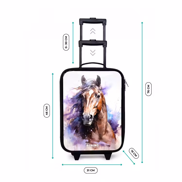 Valise enfant - Cheval à l'aquarelle avec des éclaboussures colorées — 7