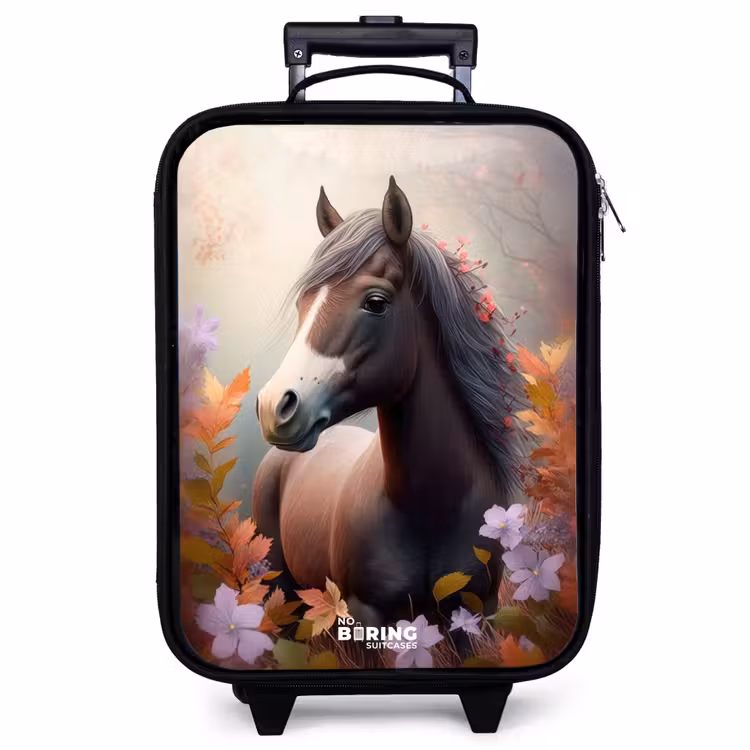 Valise enfant - Cheval brun en automne — 1